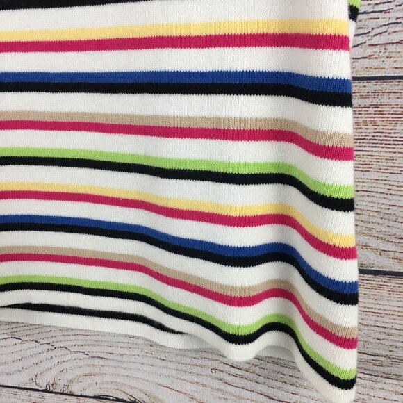 Designers Originals Muliticolor Striped Sleeveless Knit Sweater Tank - Picture 3 of 9